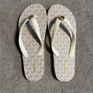 Michael Kors Cream and Gold Sandals